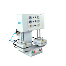 QS-25-2C  pneumatic double work table heat transfer press machine T shirt printing machine logo label machine